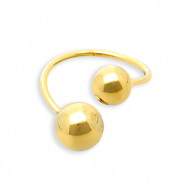 Ringen van Stainless steel Roestvrij staal (RVS) spheres Gold