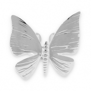 Ringen van Stainless steel Roestvrij staal (RVS) butterfly Silver