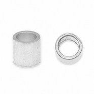 Metaal onderdelen DQ knijpkraal tube Antiek zilver (nikkelvrij)