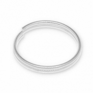 Metaal onderdelen DQ splitring Antiek zilver (nikkelvrij)