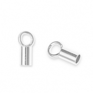 Eco-brass® Metaal onderdelen DQ eindkap Antiek zilver (nikkelvrij)