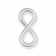 Eco-brass&reg; Metaal onderdelen DQ buigring "8" Antiek zilver (nikkelvrij)