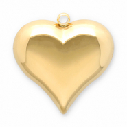 Bedels van Stainless steel Roestvrij staal (RVS) heart Gold
