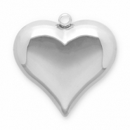 Bedels van Stainless steel Roestvrij staal (RVS) heart Silver