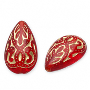 Kralen van acryl drop Red-gold