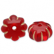 Kralen van acryl flower Red-gold