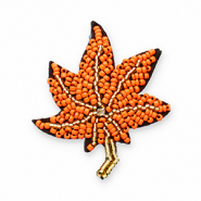 Broches leaf Orange-black