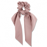 Haarelastiek scrunchie met lint Vintage pink