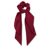 Haarelastiek scrunchie met lint Dark red