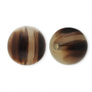 Kralen van resin 14mm Sand beige-brown