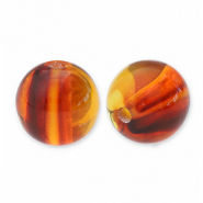 Kralen van resin 14mm Topaz brown