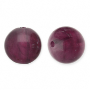 12 mm kralen van acryl round Aubergine