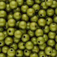 8 mm kralen van acryl shiny Olive green