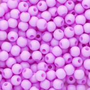 4 mm kralen van acryl shiny Lilac pink