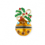 Broches christmas bauble Gold-multicolour