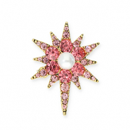 Broches star Gold-pink-white