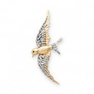 Statement broches swallow Gold-silver-black