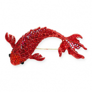 Statement broches koi carp Red-red AB coating-black