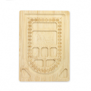 Houten sieraden rijgbord Natural (natuurlijke kleur van het hout)