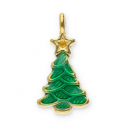 Bedels van Stainless steel Roestvrij staal (RVS) christmas tree Gold-green