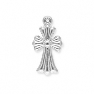 Bedels van Stainless steel Roestvrij staal (RVS) cross Silver