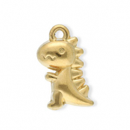 Bedels van Stainless steel Roestvrij staal (RVS) dinosaur Gold