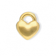 Bedels van Stainless steel Roestvrij staal (RVS) heart Gold