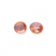 Top facet kralen Flame orange-AB coating