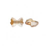 Facet fashion kralen bow Peachy beige-pearl shine coating