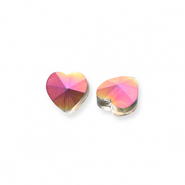 Facet fashion kralen heart Silver-AB coating