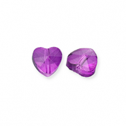 Facet fashion kralen heart Purple