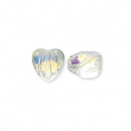 Facet fashion kralen heart Transparent-AB coating