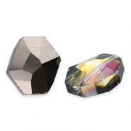 Facet fashion kralen hexagon Anthracite-AB coating