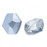 Facet fashion kralen hexagon Blue-pearl shine coating