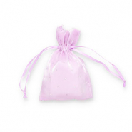 Satijnen sieradenzakje with strass Lilac-silver