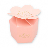 (Cadeau) doosje voor sieraden flower "Just for you" Light pink-gold
