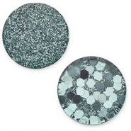 20 mm platte Polaris Elements cabochon Helios Petrol green