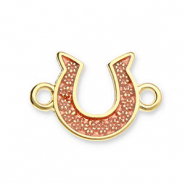 Metaal bedels DQ connector horseshoe Goud-copper brown (Nikkelvrij)