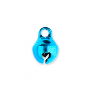Metaal bedels little bells 6mm Blue