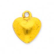 Metaal bedels little bells heart Gold