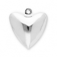 Metaal bedels bells heart Silver