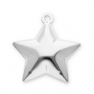 Metaal bedels bells star Silver