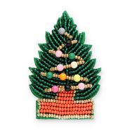 Broches Christmas tree Green-orange