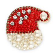 Broches santa Red-white-gold-transparent
