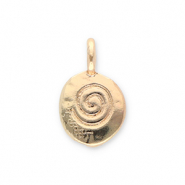 Metaal bedels oval with spiral Gold