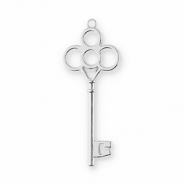 Metaal bedels key Silver