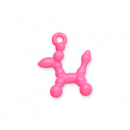 Metaal bedels balloon dog Neon pink
