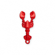Metaal bedels lobster Red