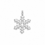 Metaal bedels snowflake Silver-white