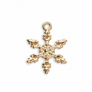 Metaal bedels snowflake Gold